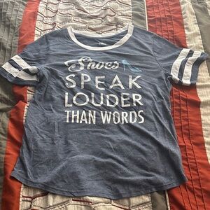 Disney Blue Graphic Tee with White Accents